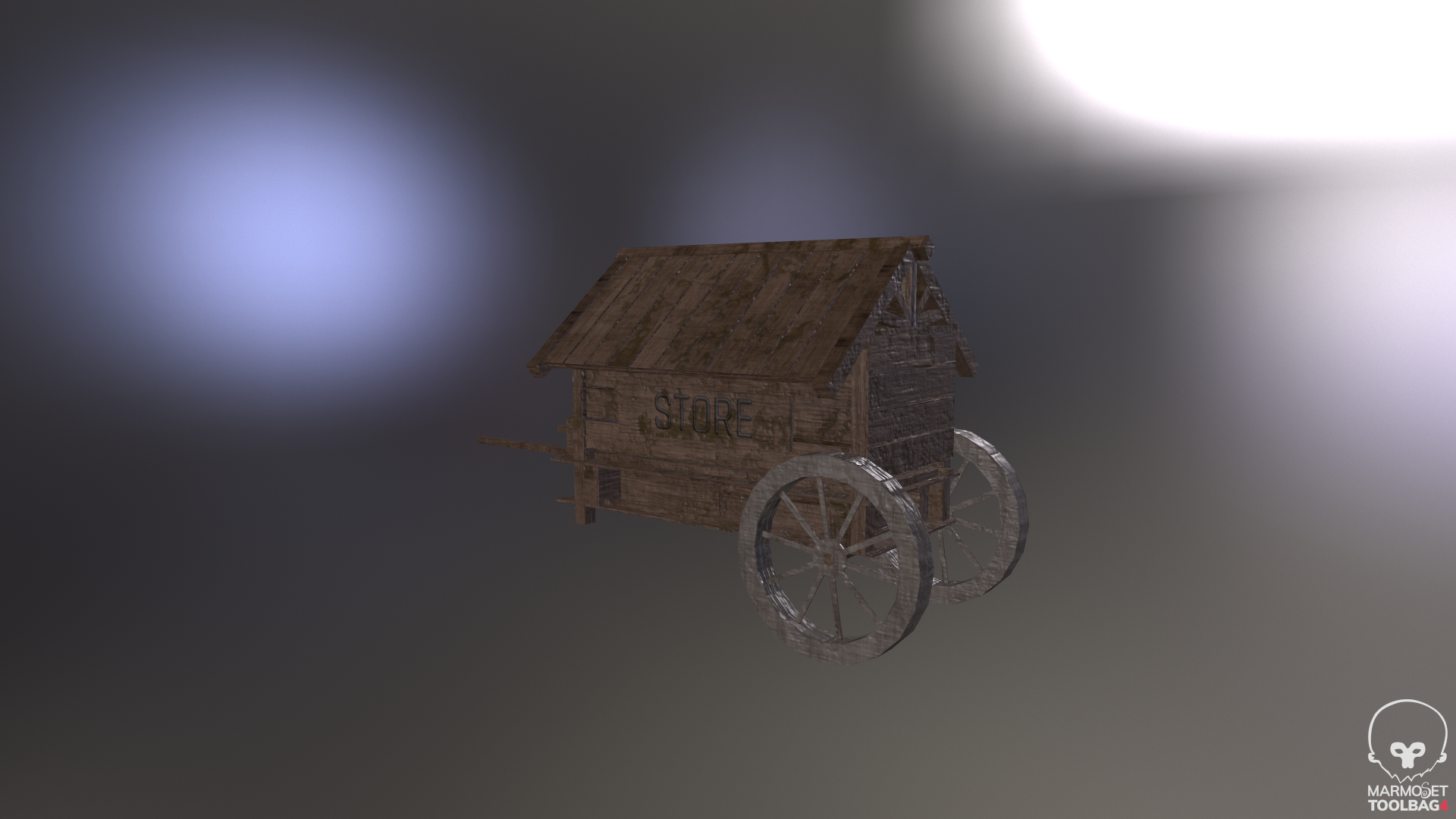 Wooden Cart Original Textures_Viewport_003