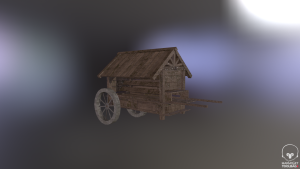 Custom Design Wooden Trader Cart Model