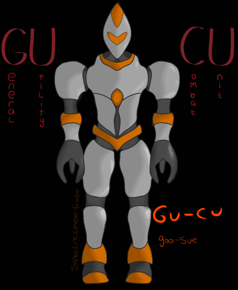 "GUCU" Robot Character Shaded  Design