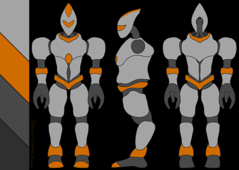"GUCU" Robot Character Reference Sheet